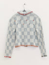 YANYAN KNITS Fall/Winter 2025 Collection: Wool Plaid Work Jacket/Mid-Length Skirt YYK-YYW25-1191-LAN (Jacket)